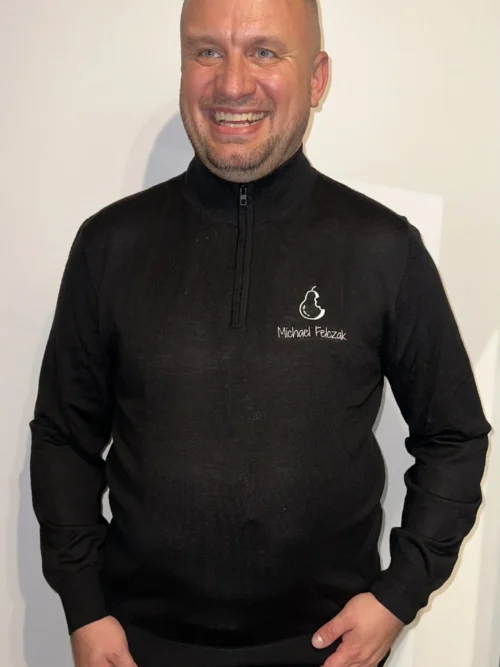 Sweter z krótkim zamkiem 1